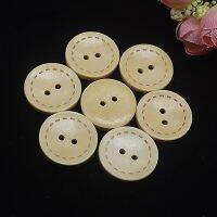 25mm Wooden Sewing Buttons Scrapbook 2-Holes Dash Line sewing supplies buttons for clothing diy large buttons craft supplies Haberdashery