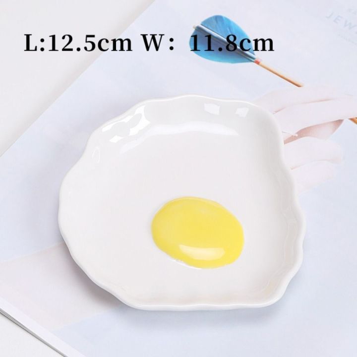 sameple-เซรามิกส์-ถาดเก็บไข่-ไข่ลวกลวก-4-92นิ้วค่ะ-ที่วางช้อนน่ารัก-สวยงามสวยงาม-ที่วางช้อนในครัว-อุปกรณ์สำหรับห้องครัว