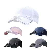 Fan Hat for Women Portable Quick Drying Sun Hats Outdoor Sports Fan Caps Multifunctional Summer Caps with Cooling Fans for Creating Breezes to Cool Your Face in Hot Sun richly