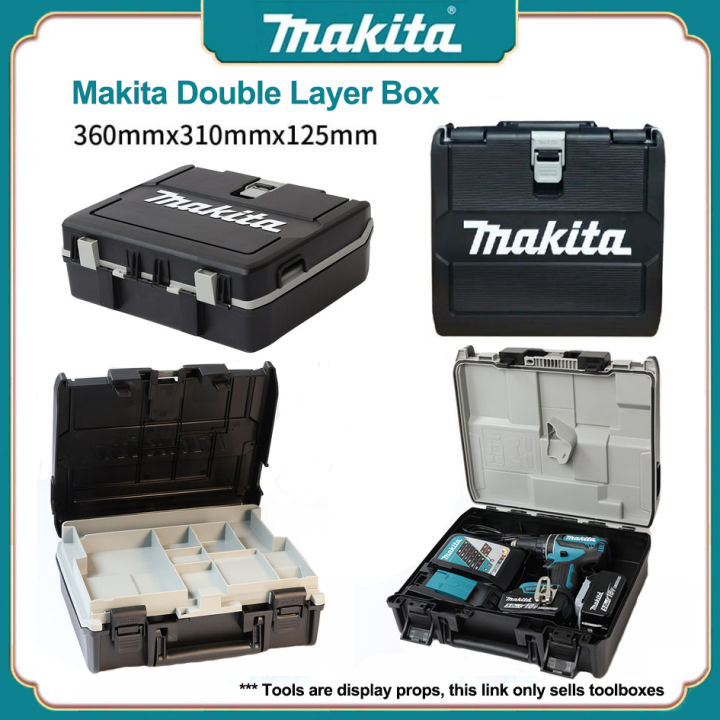 makita-กล่องเครื่องมือสองชั้นกล่องเครื่องมือพลาสติกกล่องเก็บของ
