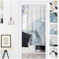 Customize Ins Style Door Curtain Velcro Japanese Style Long Doorway Curtain with Rod Partition Blockout Curtain for Bedroom Kitchen OIBG