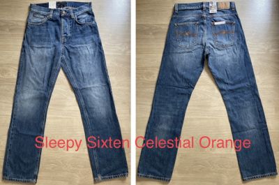 Nudie Jeans Sleepy Sixten Celestial Orange มือ 1 แท้ 100% มี Book Tag