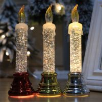 【CW】17cm Christmas Candle Lamp Electric Window Candle Lamp with Base for Home Living Room Bedroom Decoration Festival Gift Wholesale