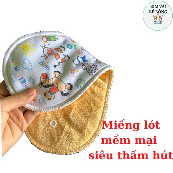 Combo 10 miếng lót bỉm vải, tã vải babu nature siêu thấm hút - ảnh sản phẩm 2