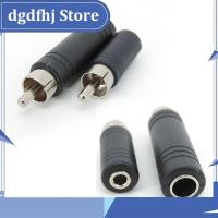 Dgdfhj Shop RCA Male Plug to 3.5mm 6.35mm 6.5mm female 3Pole Stereo Female Jack cable connector Adapter 6.35 3.5 Audio M/F audio plug