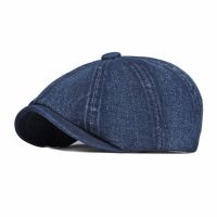 LDSLYJR Four Seasons Cotton Solid Color Newsboy Caps Flat Peaked Cap หมวกผู้ชายและผู้หญิงจิตรกรหมวกเบเร่ต์ 46