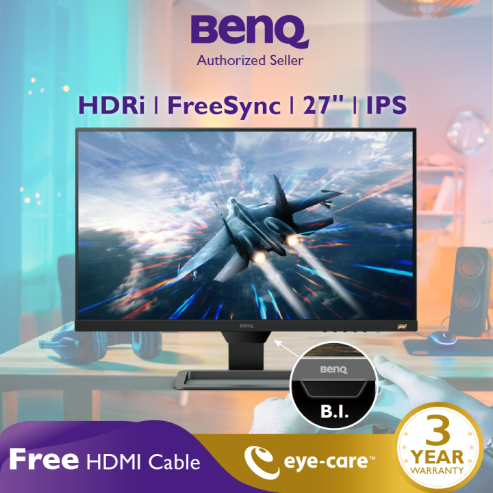 BenQ EW2780 27" HDRi IPS FHD Eye-Care B.I Tech Gaming Monitor Best for ...