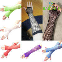 ผู้หญิงแฟชั่นนีออน Fishnet Fingerless 1คู่ยาวถุงมือแขนข้อมือพรรคสวมชุดแฟนซีสำหรับสุภาพสตรีเซ็กซี่ที่สวยงามแขนอุ่น