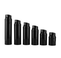 24 x  Empty Portable Black Empty Airless Dispenser Lotion Pump Cream Bottles 30ml 50ml 80ml 100ml 120ml 150ml Travel Size Bottles Containers