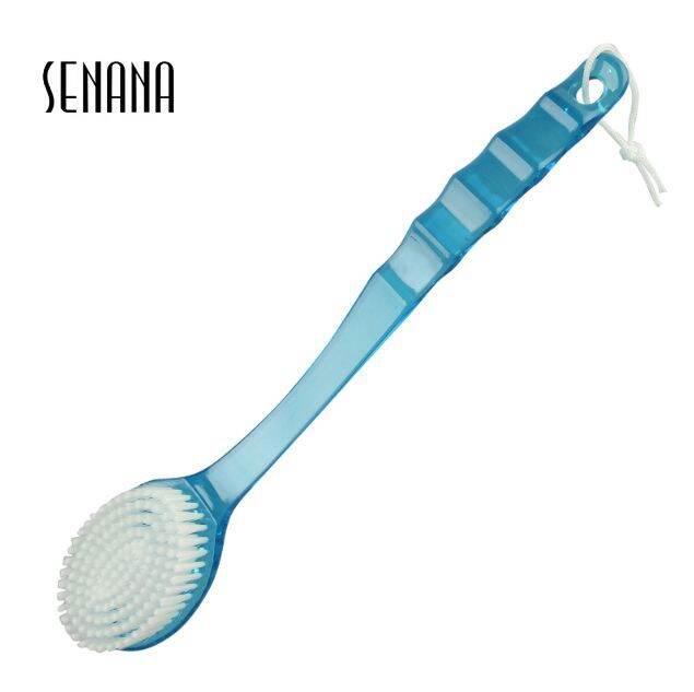 Senana Long Handled Plastic Body Bath Shower Back Brush Scrubber Skin