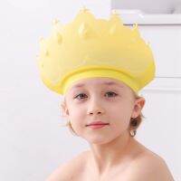 Adjustable Baby Shower Shampoo Cap Crown Shape Wash Hair Shield Hat for Baby Ear Protection Safe Children Shower Head Cover