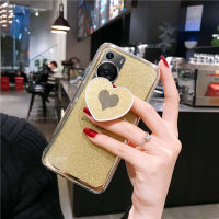 เคสใหม่สำหรับ Huawei P60ฝาครอบรักกรอบซิลิโคนนิ่มจะรักกับยืนป้องกันการตกสำหรับ Huawei P60 Pro เคส