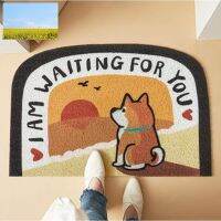 W04 Shiba Inu Style Entrance Floor Mats Hallway Rubbing Soil Anti-Dust Foot Cartoon Outdoor Door