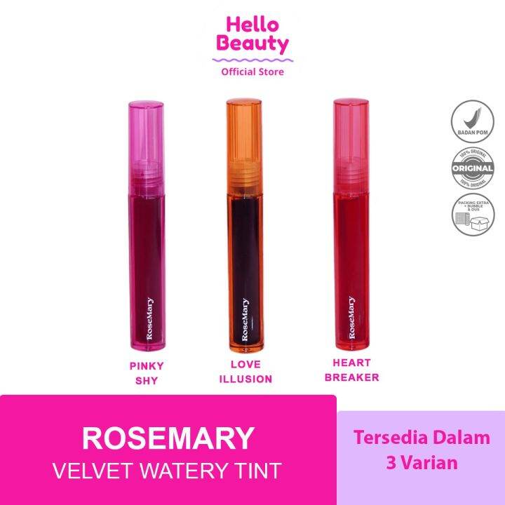 Rosemary Velvet Glow Watery Tint Water Lip Tint Lazada Indonesia