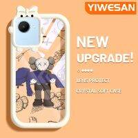 YIWESAN เคสโทรศัพท์กันกระแทกสำหรับ Realme C30 C30s Narzo 50i Prime Case การ์ตูนตุ๊กตาสีสันสดใสซิลิโคนอ่อนชัดเจนเคสโทรศัพท์กันกระแทกรูปสัตว์ประหลาดน้อยน่ารักเลนส์กล้องถ่ายรูปฝาครอบป้องกันโปร่งใส