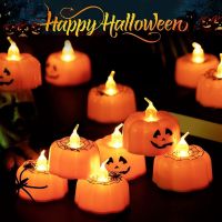 Halloween Pumpkin Lantern LED Skull Candle Light/ Electronic Luminous Night Light /Halloween Ghost Festival Party Decoration Props