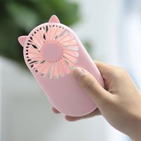 1PC Cute Portable Mini Fan Handheld USB Chargeable Desktop Fans 3 Mode Adjustable Summer Cooler For Outdoor Travel Office