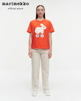 MARIMEKKO ERNA RELAXED RULLA เสื้อยืด ลายกระต่าย สีแดง