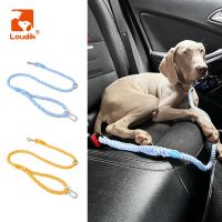 Loudik Colorful Safety Dog Car Seat Belt MultiFunctional Big Pet Rope Leash For Small Medium Large Traction Walking Accessories Collars