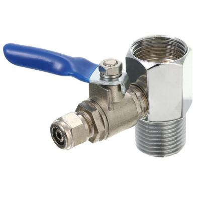1/2" to 1/4" Ball Tee Connector Valve RO Feed Water Adapter for Faucet Tap Replacement Hardware Tools Plumbing Valves