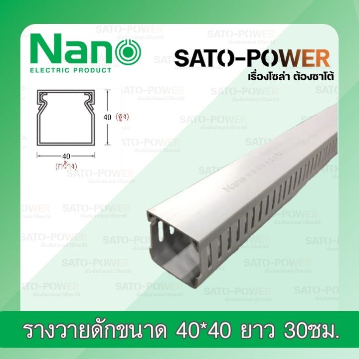 รางวายดัก-nano-wd4040nano-40x40-ยาว30ซม-รางเก็บสายไฟ-สีเทา-แบบทึบ