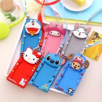 【DT】 hot  High Quality Cute Cartoon Silicone Card ID Holder Credit Card Bus Card Case Key Holder Ring Luggage Tag Trinket 12 Styles