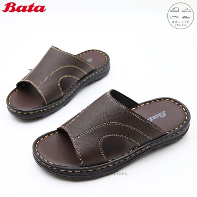 BATA บาจา รองเท้าแตะผู้ชาย แบบสวม พื้นนุ่ม เย็บพื้น ไซส์ 5-10 (รุ่น 861-4165 ,861-6165)