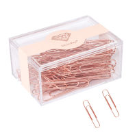Medium Large Size Paper Clips 2 Inch 70PCS Per Box Clip Bookmark Metal Rose Gold Colored Office Accessories Paper Clips