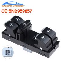 2023 NEW5ND959857 For VW Touran Tiguan Passat B6 B7 CC Golf Mk5 MK6 Jetta III AMAROK Driver Side Master Window Controller Switch Chrome