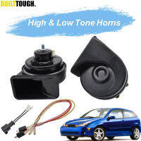 = {: สำหรับ Ford Focus MK1 1998 1999 2000 2001 2002 2003 2004 Snail Horn 12V 125db 410510Hz Loud Dual Tone กันน้ำรถ Horns