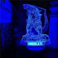 Anime Godzilla 3D Night Light Gojira LED Lamp Bandai Light Home Decoration Lampara Home Decor Creative Lighting King Of Monsters