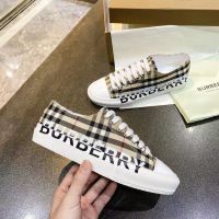 2022 Autumn and Winter Burberryˉ New Canvas Shoes Lattice Letter Small White Shoes Sheepskin Inner Cushion Casual Board Shoes