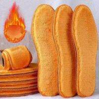 Winter Warm Heated Cashmere Thermal Insoles Thicken Soft Breathable Winter Sport Shoes Insert for Man Woman Boots Pad Sole Shoes Accessories