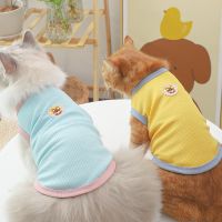 ZZOOI Cute Bear Print Cat Vest Summer Thin Cat Clothes Soft Breathable Sleeveless T-Shirt for Small Dog Teddy Puppy Vests Pet Clothing