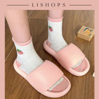 Lishops ?รองเท้าแตะแบบสวม สีพื้น ดูอวบๆนุ่มนิ่มสวมใส่สบาย เรียบๆสวมใส่อยู่บ้านหรือใส่ที่ทำงานชิวสุดๆ ?? ?