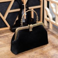 Hot selling velvet with cheongsam special bag temperament banquet celebrity send elders Messenger new women