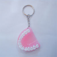 Tooth Key Chain Fashion Creative Tooth Key Chain Tooth Keyring Pendant Keyring Denture Keychains Key Chain