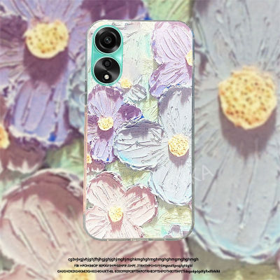 เคสนิ่มสำหรับดอกไม้ศิลปะสินค้าใหม่ OPPO A18 A58 A78 A38 4G 5G เคสโทรศัพท์ OPPO A38 4G กรอบซิลิโคลนกันกระแทก OPPOA78 5G