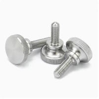 304สแตนเลสสตีลหัวสูง Knurled สกรูมือรอบ Handle Bolt Hand Twist Step สกรู M5 M6 M8 M10