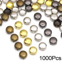 〖Maximus metals〗1000ชิ้นรอบโลหะ Rivets 4กรงเล็บแหลมและกระดุม DIY หนังทอง/เงินพังก์ Rivets สำหรับเสื้อผ้า/กางเกงยีนส์/ กระเป๋า6/7/8/9/10/12มิลลิเมตร