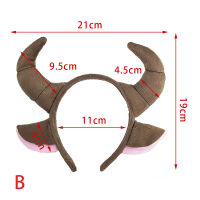 BAREN Creative COW Milk Horn EAR headband สัตว์คอสเพลย์เครื่องแต่งกายผมวงดนตรี PARTY props