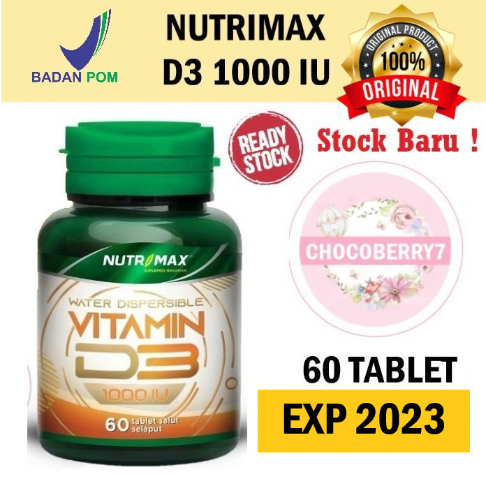 nutrimax vitamin d3 1000 iu isi 60 tablet vit d 3 1000iu imunitas imun