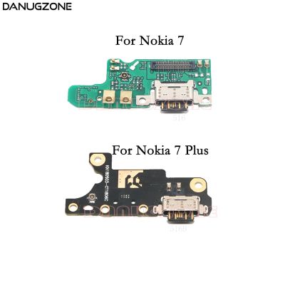 แท่นชาร์จ USB ซ็อกเก็ตแจ็คเชื่อมต่อชาร์จบอร์ดสายยืดหยุ่นสําหรับ Nokia 7 Plus TA-1046/1049 TA-1055 TA-1062 / สําหรับ Nokia 7