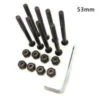 16 Pcs M5 30/35/53mm Skateboard Screws Nuts Teel Bolts Four-Wheeled Longboard Accessories