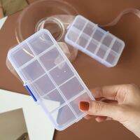 Multi Grid Transparent Jewelry Box Detachable Plastic Medicine Box Earrings Earrings Rings Jewelry Grid Storage Boxes