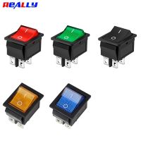 2/5PCS KCD4 Boat Rocker Switch 4 Pin 2Position STSP On-Off Control Blue Green Yellow Red 16A 220V llluminated Power Switch