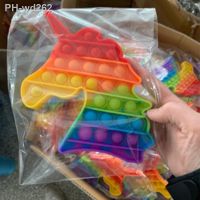 Relieve Stress Autism Squeeze Rainbow Push Bubble Antistress Toys Children Sensory Mental Arithmetic Acupressure Toys