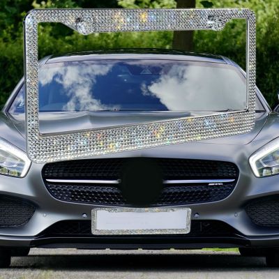 Blingbling Car License Plate Frame Noble Identity Model for Cars Universal Fit