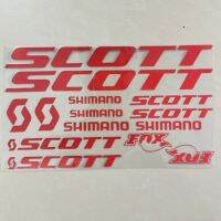 (Wellsunny6) SCOTT โครงล้อภูเขาจักรยานเสือภูเขารูปลอก Bisiklet Aksesuar สติกเกอร์สำหรับ Diy Lightning แสงสะท้อน MTB โช๊คจักรยานสติกเกอร์