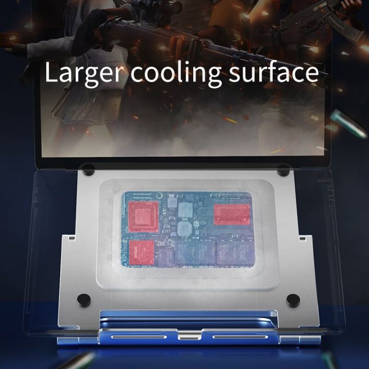 tourace-adjustable-laptop-tablet-stand-cooling-fan-processor-cooler-semiconductor-radiator-base-notebook-computer-game-cooling